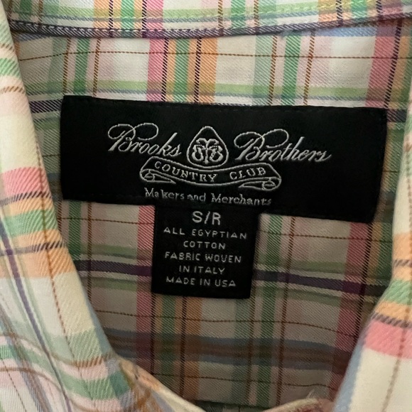 Brooks Brothers Mens Plaid Non Iron Button Down Size Small - Picture 2 of 3